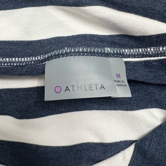 Athleta Ribbon Stripe Faux Wrap Tulip Hem Midi Skirt - Picture 4 of 6